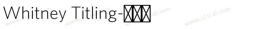 Whitney Titling字体转换